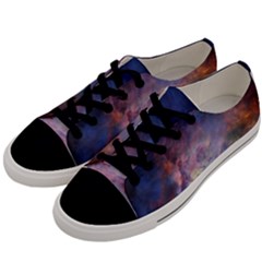 Lagoon Nebula Interstellar Cloud Pastel Pink, Turquoise And Yellow Stars Women s Low Top Canvas Sneakers by genx