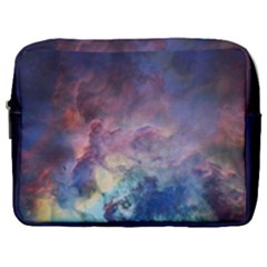 Lagoon Nebula Interstellar Cloud Pastel Pink, Turquoise And Yellow Stars Make Up Pouch (large) by genx