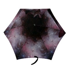 Eagle Nebula Wine Pink And Purple Pastel Stars Astronomy Mini Folding Umbrellas by genx