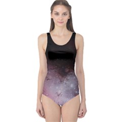 Eagle Nebula Wine Pink And Purple Pastel Stars Astronomy One Piece Swimsuit by genx