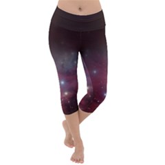 Christmas Tree Cluster Red Stars Nebula Constellation Astronomy Lightweight Velour Capri Yoga Leggings by genx