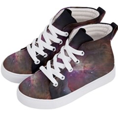 Orion Nebula Star Formation Orange Pink Brown Pastel Constellation Astronomy Kid s Hi-top Skate Sneakers by genx