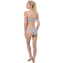 Scarab Pattern Egyptian Mythology Black and White Classic Bandeau Bikini Set View2