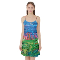Our Town My Town Satin Night Slip by arwwearableart