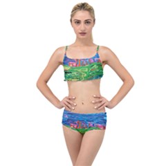 Our Town My Town Layered Top Bikini Set by arwwearableart