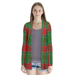 Lumberjack Plaid Buffalo Plaid Drape Collar Cardigan by Wegoenart