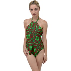 Lumberjack Plaid Buffalo Plaid Go With The Flow One Piece Swimsuit by Wegoenart