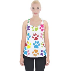 Paw Print Paw Prints Background Piece Up Tank Top by Wegoenart
