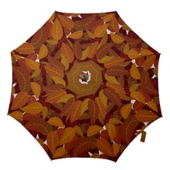 Leaves Pattern Hook Handle Umbrellas (large) by Wegoenart