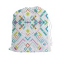 Graphic Design Geometry Shape Pattern Geometric Drawstring Pouch (XXL) View1
