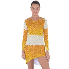 Bubble Beer Asymmetric Cut-out Shift Dress by Wegoenart