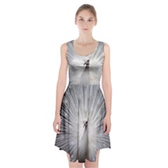 Peacock White Bird Nature Racerback Midi Dress by Wegoenart