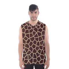 Giraffe Animal Print Skin Fur Men s Basketball Tank Top by Wegoenart