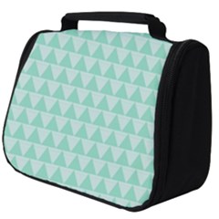 Mint Triangle Shape Pattern Full Print Travel Pouch (big) by picsaspassion
