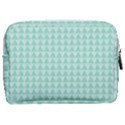 Mint Triangle shape pattern Make Up Pouch (Medium) View2