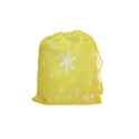 Snowflakes The Background Snow Drawstring Pouch (Medium) View1