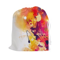 Paint Splash Paint Splatter Design Drawstring Pouch (xxl) by Wegoenart
