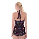 Fractal Colorful Pattern Texture Boyleg Halter Swimsuit  View2