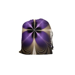 Fractal Glow Flowing Fantasy Drawstring Pouch (small) by Wegoenart