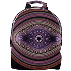 Fractal Pink Eye Fantasy Pattern Mini Full Print Backpack by Wegoenart
