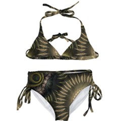 Fractal Steampunk Gears Fantasy Kids  Classic Bikini Set by Wegoenart