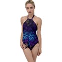 Geometry Fractal Colorful Geometric Go with the Flow One Piece Swimsuit View1
