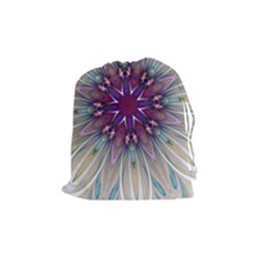 Mandala Kaleidoscope Ornament Drawstring Pouch (medium) by Wegoenart