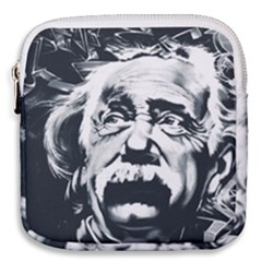 Albert Einstein Street Art Mini Square Pouch by Wegoenart