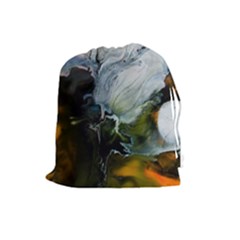 Art Abstract Painting Abstract Drawstring Pouch (large) by Wegoenart
