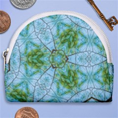 Forest Kaleidoscope Pattern Horseshoe Style Canvas Pouch by Wegoenart