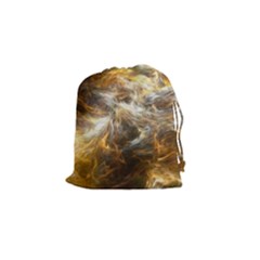 Fractal Background Color Colorful Drawstring Pouch (small) by Wegoenart