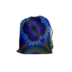 Kaleidoscope Art Pattern Ornament Drawstring Pouch (medium) by Wegoenart