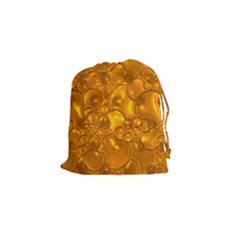 Bubbles Circles Template Texture Drawstring Pouch (small) by Wegoenart