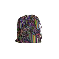 Abstract Background Drawstring Pouch (small) by Wegoenart