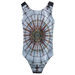 Dome Glass Architecture Glass Dome Kids  Cut-out Back One Piece Swimsuit by Wegoenart