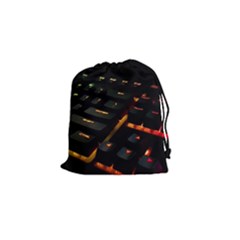 Keyboard Led Technology Drawstring Pouch (small) by Wegoenart