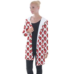 Colorful Shiny Eat Edible Food Longline Hooded Cardigan by Wegoenart