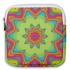 Abstract Art Abstract Background Green Mini Square Pouch by Wegoenart