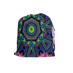 Abstract Art Background Drawstring Pouch (large) by Wegoenart