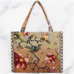 Flower Cubism Mosaic Vintage Mini Tote Bag by Wegoenart
