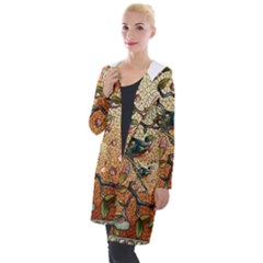 Flower Cubism Mosaic Vintage Hooded Pocket Cardigan by Wegoenart