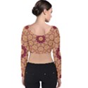 Abstract Art Abstract Background Velvet Long Sleeve Crop Top View2