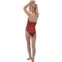 Art Abstract Background Pattern Go with the Flow One Piece Swimsuit View2