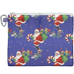 Christmas Vintage Santa Background Canvas Cosmetic Bag (xxxl) by Wegoenart