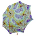 Golden Violet Sea Shells, Abstract Ocean Hook Handle Umbrella (Small) View2