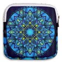 Mandala Blue Abstract Circle Mini Square Pouch View2