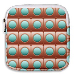 Abstract Background Circle Square Mini Square Pouch by Wegoenart