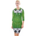 Background Sports Soccer Football Quarter Sleeve Hood Bodycon Dress View1