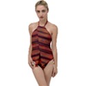 Colorful Abstract Background Strands Go with the Flow One Piece Swimsuit View1