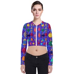 Colorful Background Stones Jewels Zip Up Bomber Jacket by Wegoenart